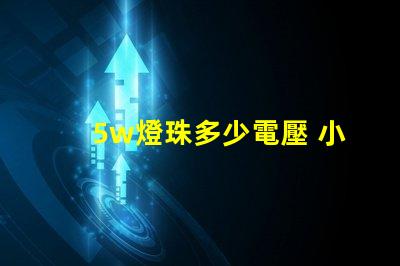 5w燈珠多少電壓 小燈珠是多少電壓
